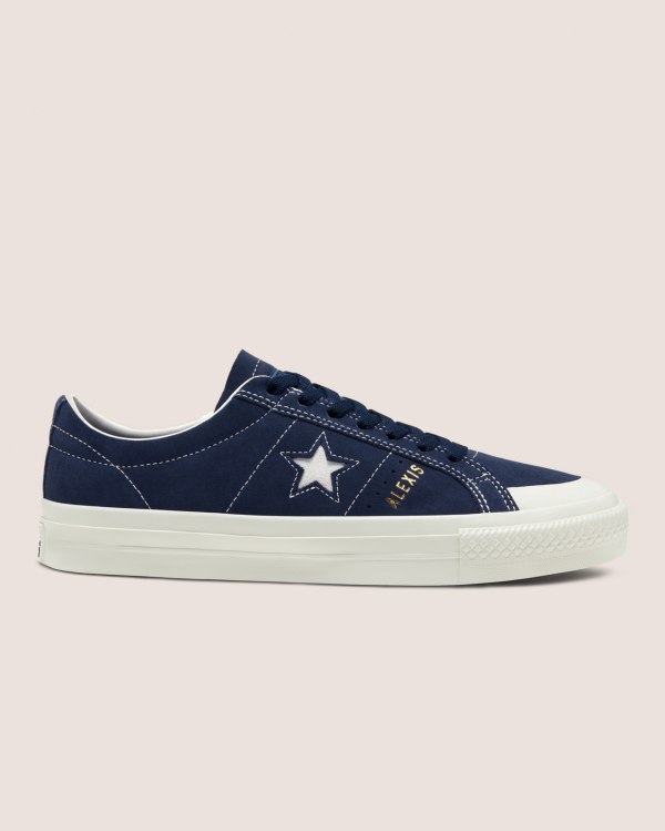 Converse CONS Alexis Sablone One Star Pro Suede Blå Sko Danmark - Converse Lave Sneakers Herre - 983